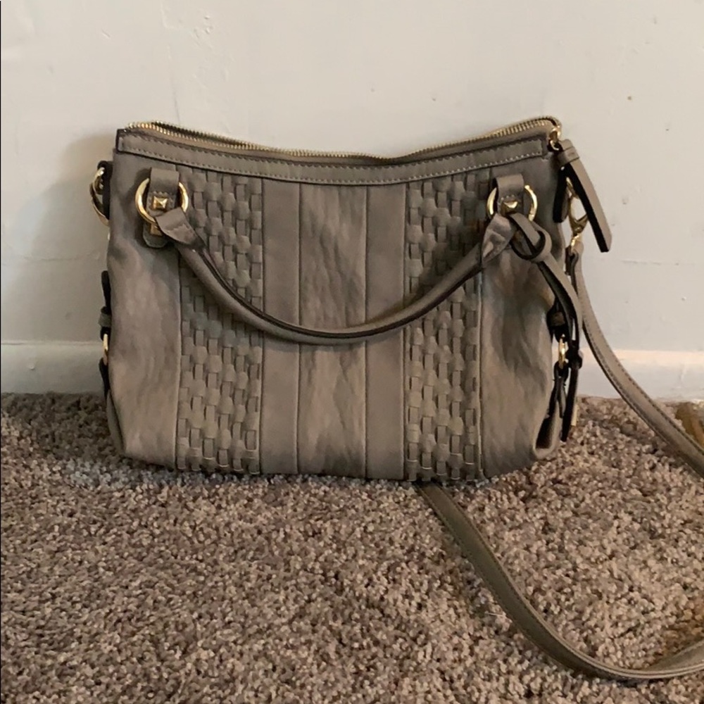 Taupe with gold finishing bag